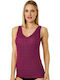 Women's Sleeveless T-Shirt Burgundy