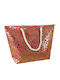 General Trade Fabric Red Beach Bag