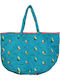Brims and Trims Fabric Beach Bag Turquoise
