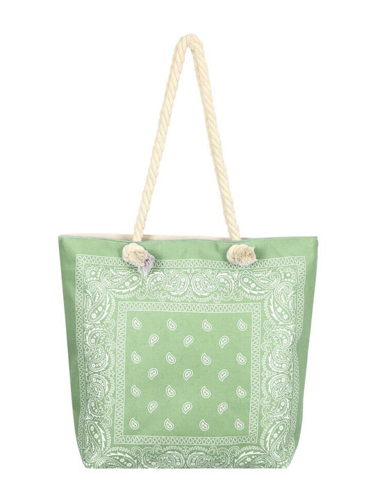 Aquablue Fabric Beach Bag Green 46x14x36cm