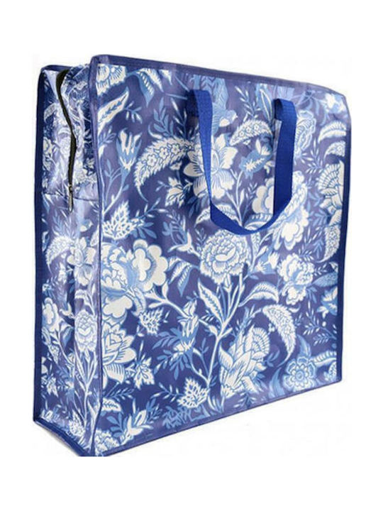 Atmosphera Fabric Shopping Bag in Blue color