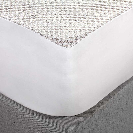 Hauz Protecție pentru Saltea Queen cu Fustă Alb 160x200cm