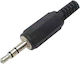 Lz Βύσμα 2.5mm Jack male 10τμχ Μαύρο 01.096.0004
