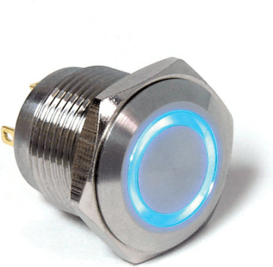 KAL Electronics Διακόπτης Μπουτόν Με φωτισμό Μπλε