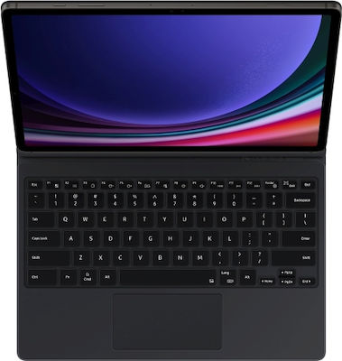 Samsung Cover Klappdeckel Kunststoff mit Tastatur Griechisch Schwarz (Galaxy Tab S9+) EF-DX815UBEGWW