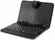 Clever Flip Cover Cu Tastatură În Engleză SUA Neagră Universal 7"