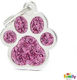 My Family SHINE Hundemarke Pfote Rosa Metall Groß