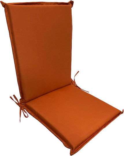 Mega Bazaar Waterproof Garden Chair Cushion with Backrest Orange 91x41cm
