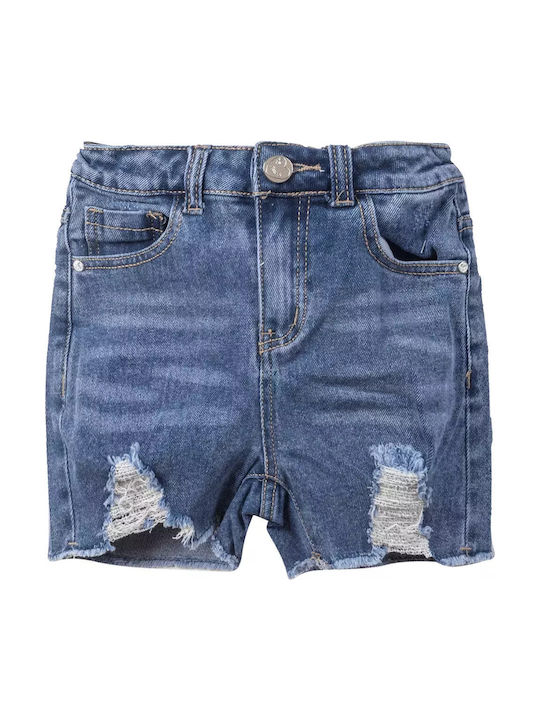 Șort/Salopetă Copii din Material Textil Albastru