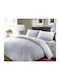 Marwa Coverlet Single Cotton Satin White 160x240cm