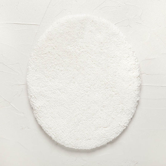 Bed&Bath Bath Mat Cotton Oval Ecru 45x45cm