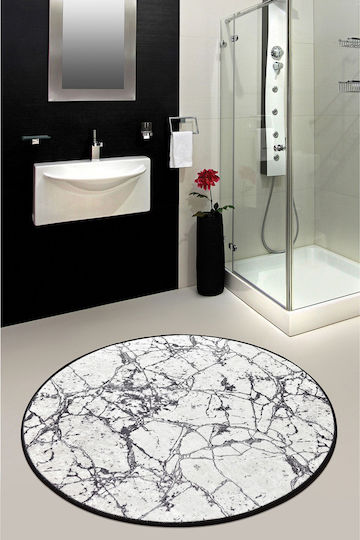 Mijolnir Bath Mat Round White Diameter 100cm