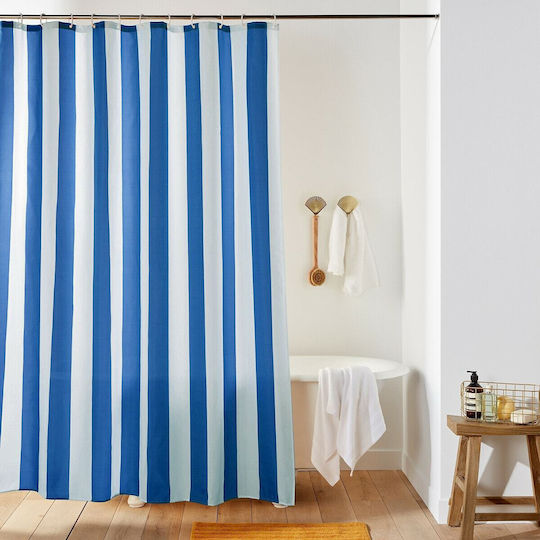 La Redoute Interieurs Κουρτίνα Υφασμάτινη 200x180cm Μπλε 350250648_10508_20