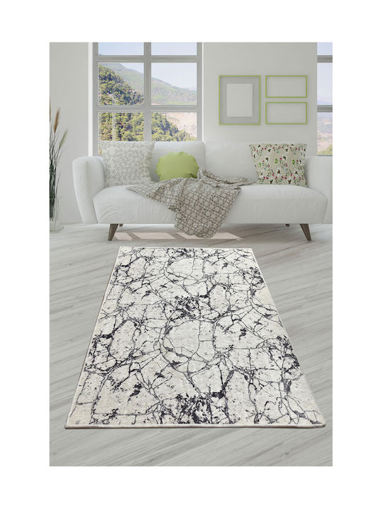 Marble Covor Rectangular Alb