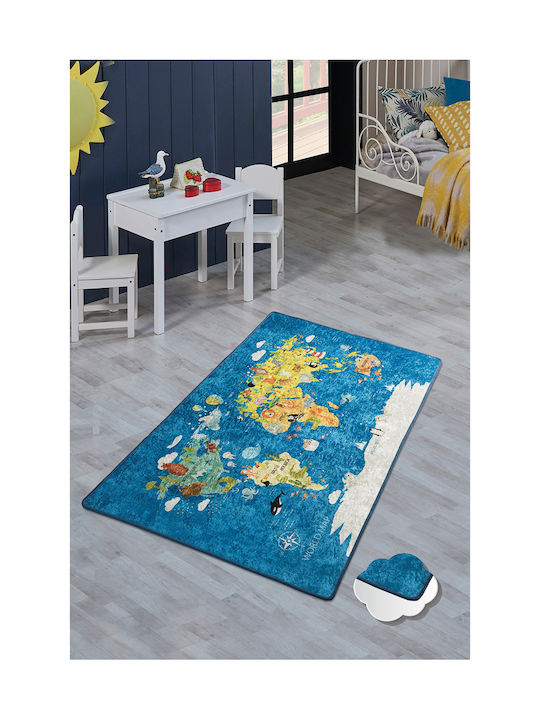 World Rug Rectangular Blue