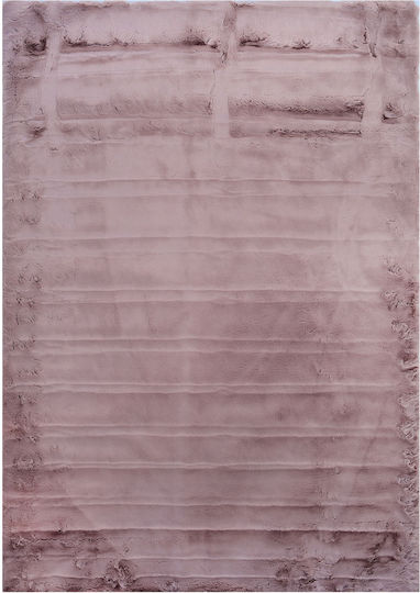 Rabbit Rug Rectangular Furry Pink