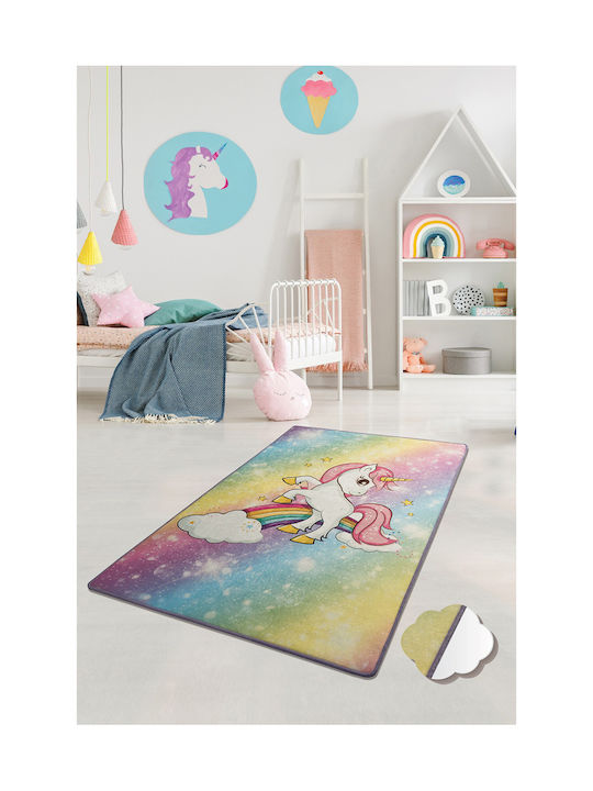 Kids Synthetic Rug Unicorn 140x190cm