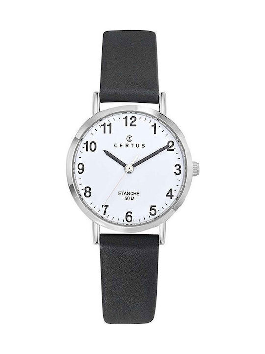 Certus Strap Women's Watch with Black Leather Strap