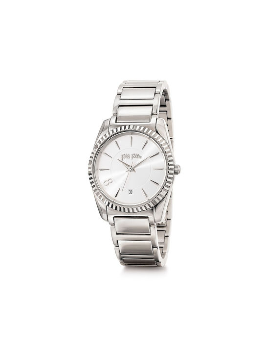 Folli Follie Tales Watch with Metal Bracelet Silver WF18T042BDS XX