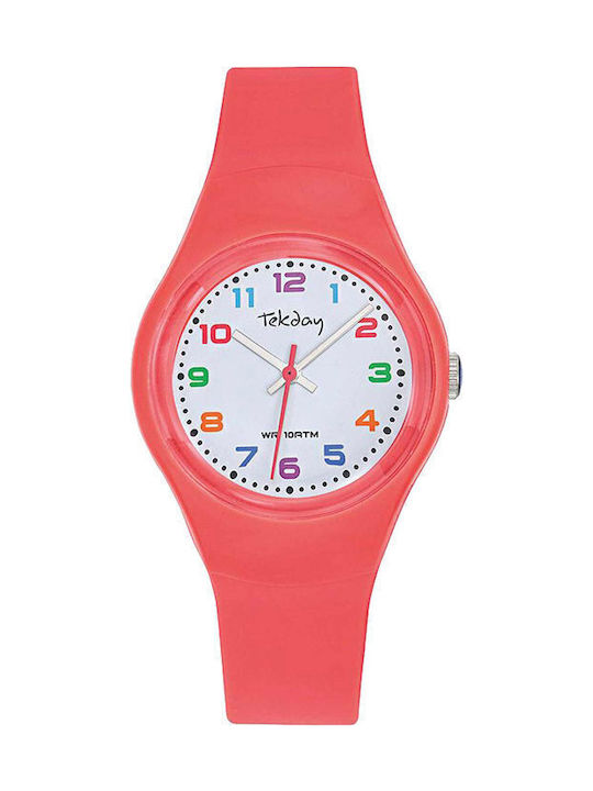 Tekday Παιδικό Αναλογικό Ρολόι 34mm Strap Πορτοκαλί