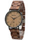 Bewell Hebe Acacia Γυναικείο Ρολόι 42mm Μπαταρίας με Καφέ Ξύλινο Μπρασελέ