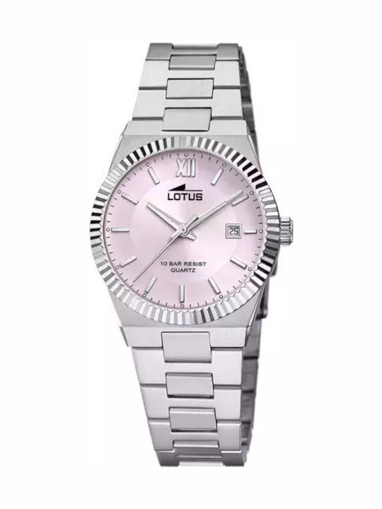 Lotus Watches Γυναικείο Ρολόι Μπαταρίας με Ασημ...