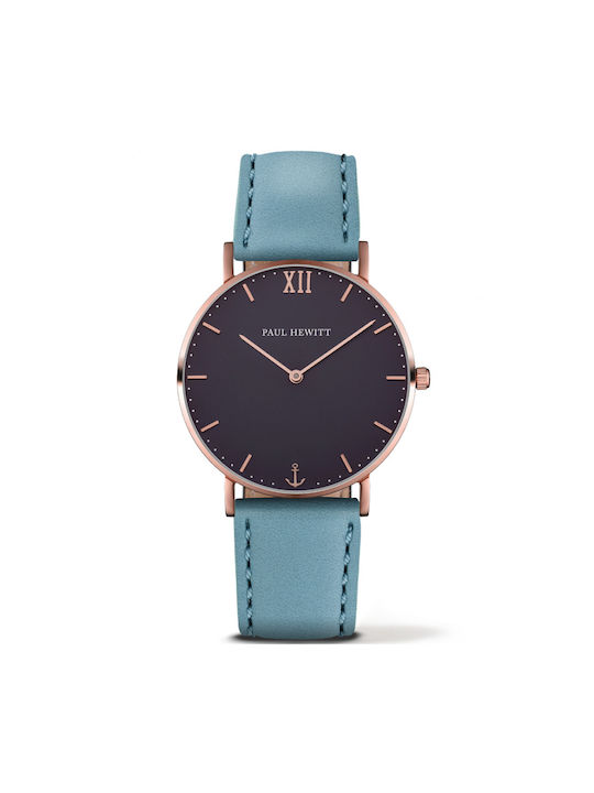 Paul Hewitt Watch with Black Leather Strap