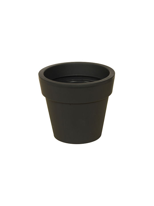 Miltoplast Ios Flower Pot 25x23cm in Black Color 360