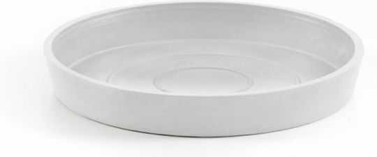 Ecopots Πιάτο Γλάστρας Πλαστικό Λευκό 15x15εκ. 74.019.16W
