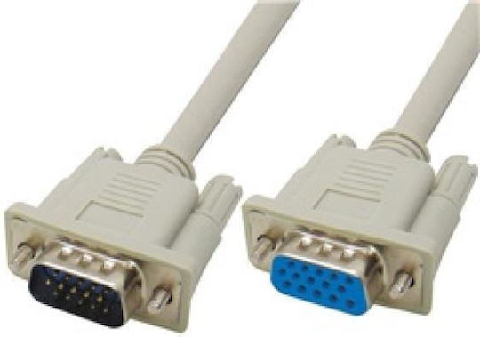 Кабел VGA мъжки - VGA мъжки Черен 2м (04.001.0398)