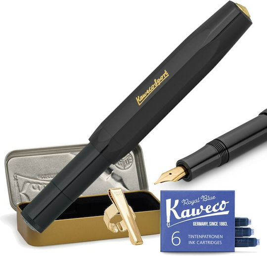 Kaweco CLASSIC Sport Πένα Γραφής Medium Μαύρη από Πλαστικό με Μαύρο Μελάνι