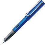 Lamy Writing Pen Fine Blue made of Aluminum with Blue Ink