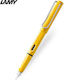 Lamy Safari Writing Pen Fine Yellow made of Plastic with Blue Ink