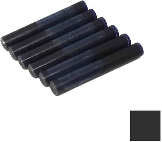 Sheaffer 6 Ανταλλακτικά Μελάνια για Πένα Μαύρα