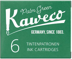 Kaweco 6 Ανταλλακτικά Μελάνια για Πένα Πράσινα 1ml