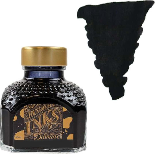 Diamine Ersatz- und Füllfederhaltertinten für Füllfederhalter Schwarz 80ml