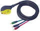 Cable Scart male - Component male 1.5m Black 01.079.0055