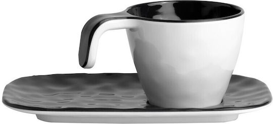 Marine Business Set of Cups Coffee Plastic Black 6pcs