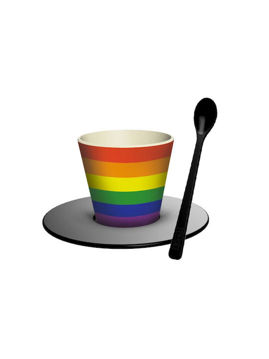 I-Total Cană Espresso Bambus Multicolor 90ml