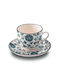 Zafferano Ceramic Brown Cup Set Blue