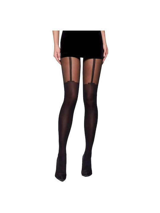 Fiore Women's Pantyhose Black Striped