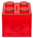 BOX Κουμπαράς Πλαστικός Κόκκινος 8.9x8.9x8.8cm