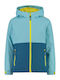 Waterproof Kids' Casual Jacket Short with Lining & Hood Turquoise