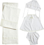 Nuova Vita Christening Oilcloths Set Ecru 5pcs