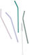 Butlers Glass Drinking Straws Multicolour with Cleaning Brush 5pcs