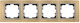 Mono Electric Schalterrahmen 4-fach in Gold Farbe 500-004400163