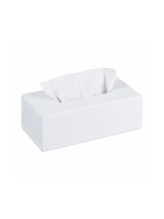 Relaxdays Suport pentru șervețele Lemn Albă 7.5x12x12cm 10023252