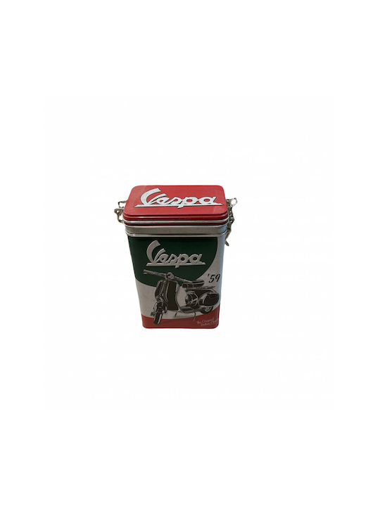 Lampiris Interiors General Use Food Jar with Airtight Lid Metallic 14x8x18cm 1 Piece