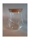 Karvounis General Use Glass Jar with Airtight Lid Transparent 1050ml 1 Pieces