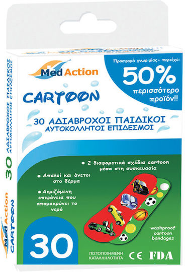 Gifa Impermeabil Plasturi Autoadezivi Cartoon Copii 30buc